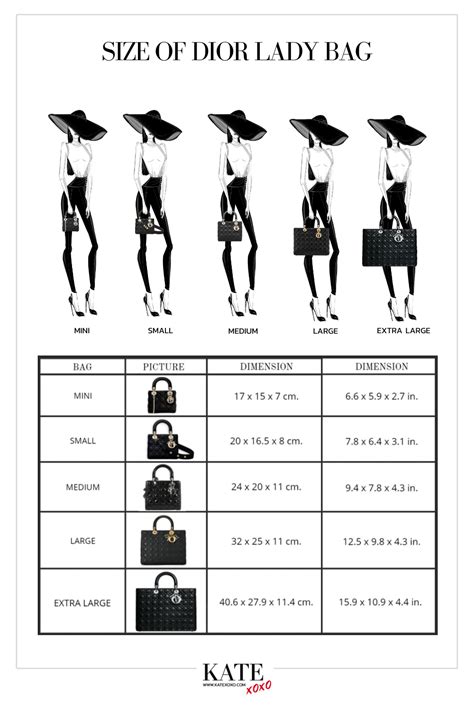 lady dior different sizes|lady dior vault size chart.